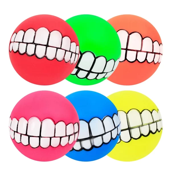 Pet Dog Ball Teeth Funny Trick Toy Silicone Toy for dogs Chew Squeaker Squeaky Dog Sound toys Pet puppy Toys interactive cat toy - Image 6