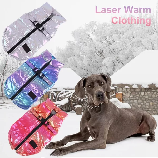 Large Dog Jacket Reflective Dog Clothes Winter Waterproof Clothing For Small Medium Dogs Pet Coats French Bulldog Vest - Image 3