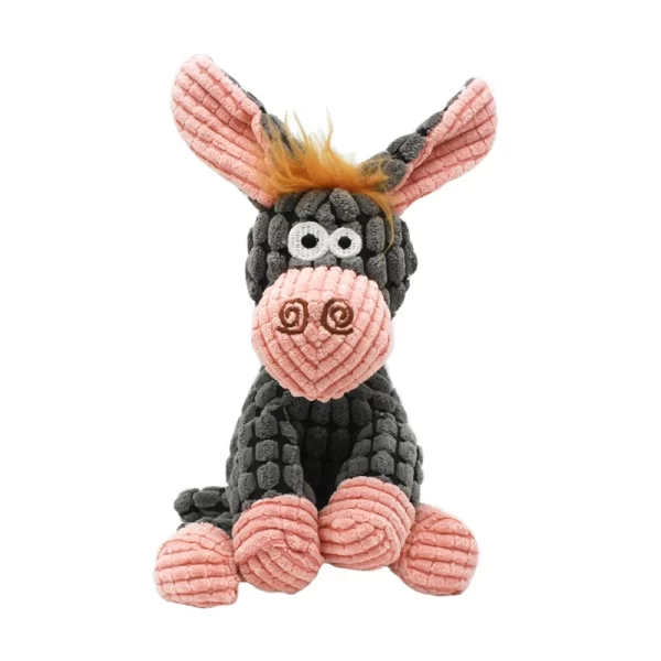Dog Toys Stuffed Donkey Squeaking Pet Toy Cute Plush Puzzle Interactive Toy For Dog Cat Chew Squeaky Pet Molar Toy - Image 2