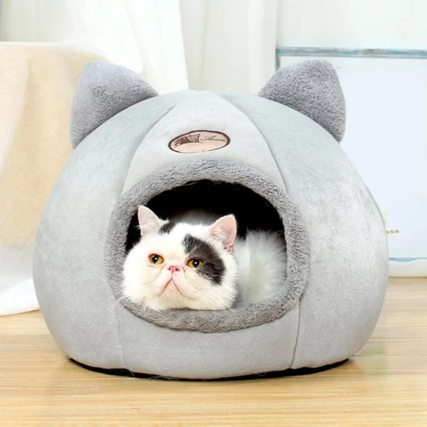 Deep Sleep Comfort in Winter Cat Bed Little Dogs Basket for Cat‘s House for Products Pets Tent Cozy Cave Beds Indoor Dropship - Image 4