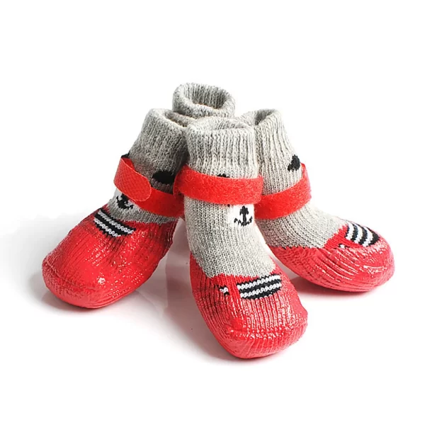 Pet Outdoor Waterproof Anti Slip Rain Shoes (2Pairs) - Image 8