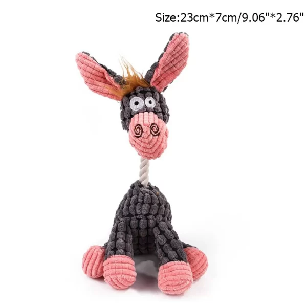 Dog Toys Stuffed Donkey Squeaking Pet Toy Cute Plush Puzzle Interactive Toy For Dog Cat Chew Squeaky Pet Molar Toy - Image 13