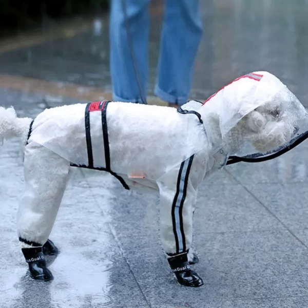 Dog Raincoat Dog Clothes Transparent Raincoat Light Waterproof Coat for Dogs Pet Cloak Small Dogs Cat Chihuahua Teddy Jumpsuit - Image 2