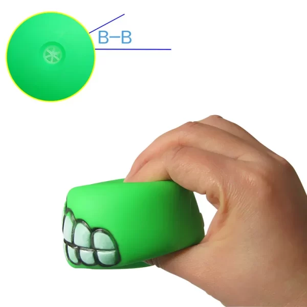 Pet Dog Ball Teeth Funny Trick Toy Silicone Toy for dogs Chew Squeaker Squeaky Dog Sound toys Pet puppy Toys interactive cat toy - Image 2