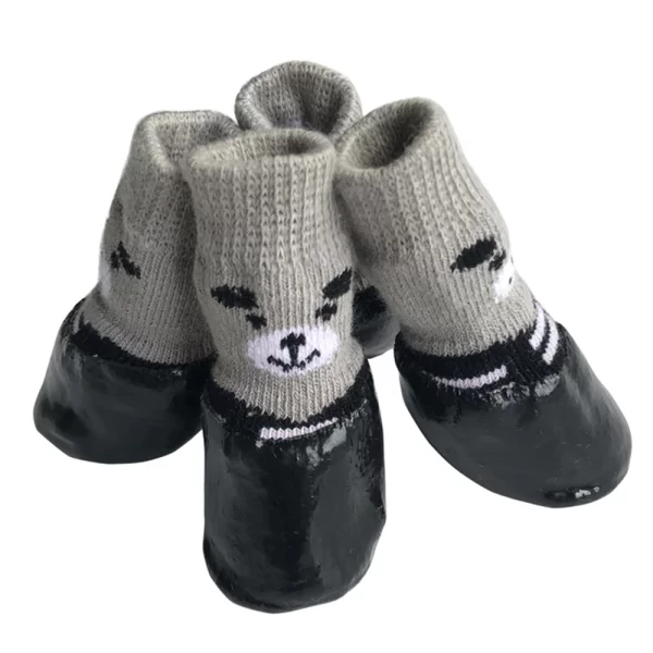 Pet Outdoor Waterproof Anti Slip Rain Shoes (2Pairs) - Image 7