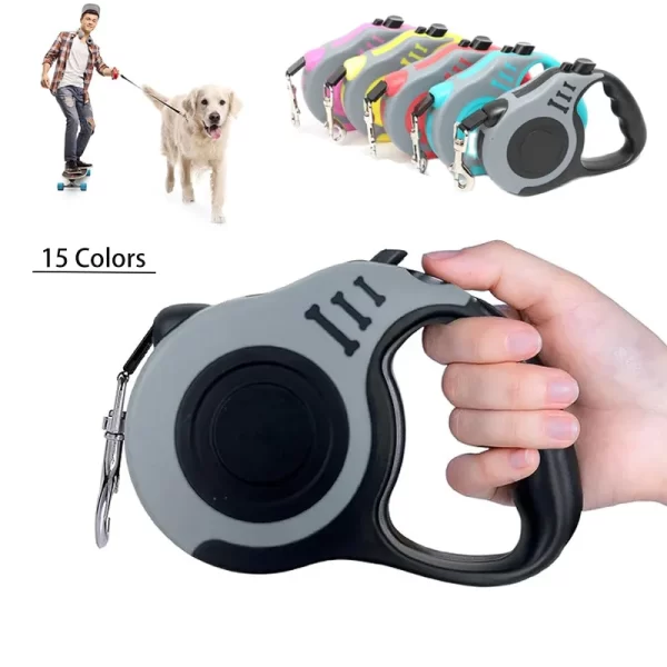3m 5m Dog Leash Durable Automatic Retractable Nylon Cat Lead Rope For Dogs Puppy Walking Running Lead Roulette Dog Accessories