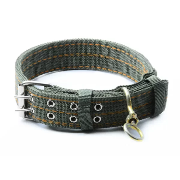 Pet Dog Double-Breasted Necklace For Big Dog Collar Leads Army Green Pet