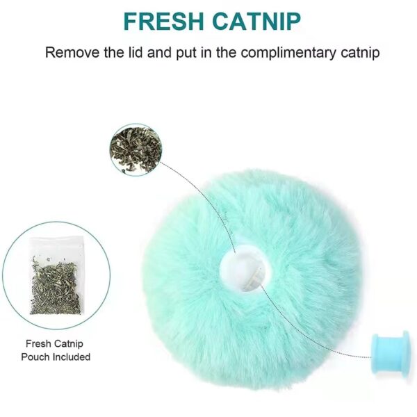 Smart Cat Toys Interactive Ball Plush Electric Catnip Training Toy Kitten Touch Sounding Pet Product Squeak Toy Ball Cat Supplie - Image 9