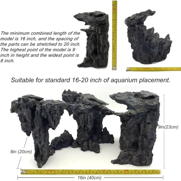Aquarium Decoration Fish Tank Decorated With Rocks. Aquarium Decoration Model Aquatic Pet Supplies Products - Image 3