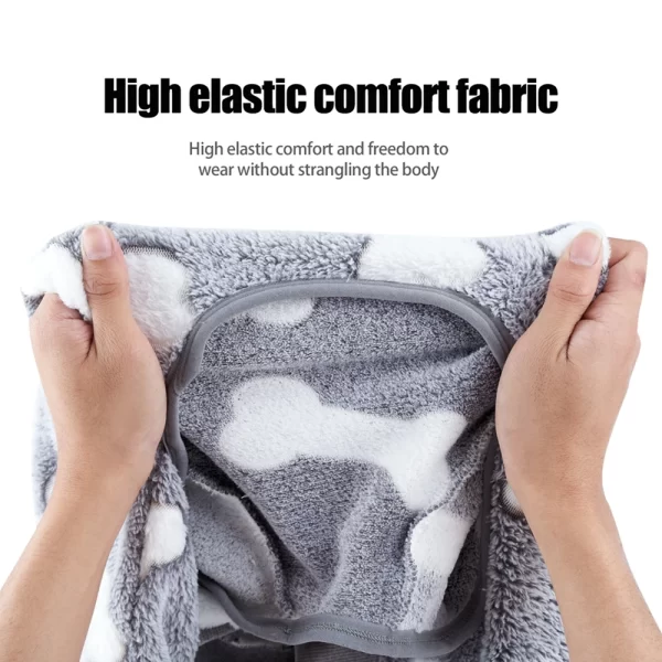 Four Legs Dog Pajamas Puppy Fleece Winter Warm Dog Jumpsuit Cute Pet Clothes Onesies For Medium Large Dogs Labrador Coat - Image 4