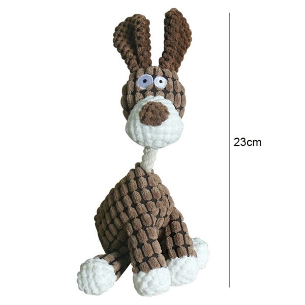 Fun Pet Toy Donkey Shape Corduroy Chew Toy For Dogs - Image 3