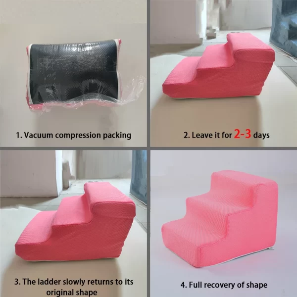 Stairs for Dog Pet 4 Steps Stairs for Small Dog Cat Pet Stairs Puppy Supplies Dog Ladder Ramp Anti-slip Removable - Image 5