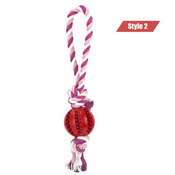 Dog Toys Treat Balls Chewing Bite Resistant Toys Pet Tooth Cleaning - Image 2