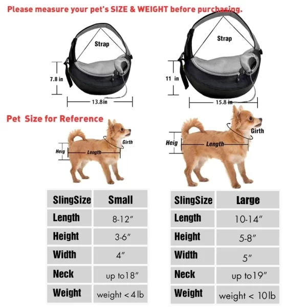 Pet Puppy Carrier S/L Outdoor Travel Dog Shoulder Bag Mesh Oxford Single Comfort Sling Handbag Tote Pouch - Image 5
