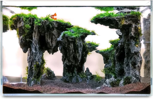 Aquarium Decoration Fish Tank Decorated With Rocks. Aquarium Decoration Model Aquatic Pet Supplies Products - Image 9