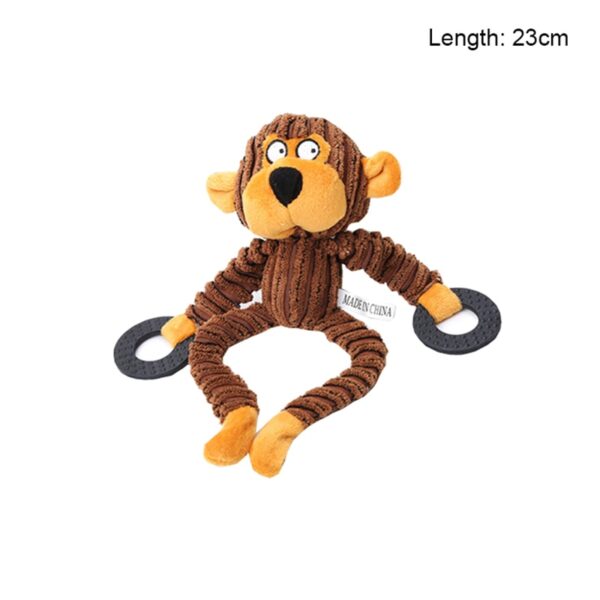Fun Pet Toy Donkey Shape Corduroy Chew Toy For Dogs - Image 2