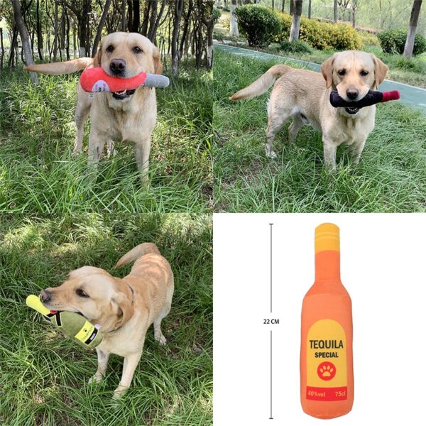 Squeaky Champagne Tequila Bottle Shape Toy - Image 15