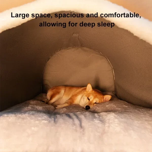 Big Dog Kennel Warm Winter Dog House Mat Detachable Washable Dogs Bed Nest Deep Sleep Tent for Medium Large Dogs House Supplies - Image 4