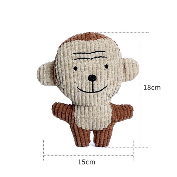 Fun Pet Toy Donkey Shape Corduroy Chew Toy For Dogs - Image 6