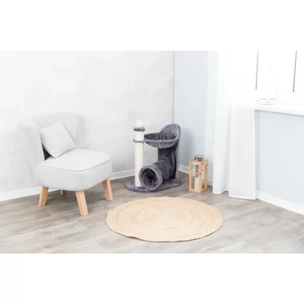 26.8" Cat Tree with Scratching Post & Hammock, - Image 3