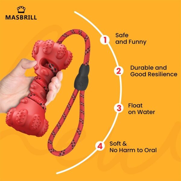 Interactive Rubber Dumbbell Chew Toys - Image 4