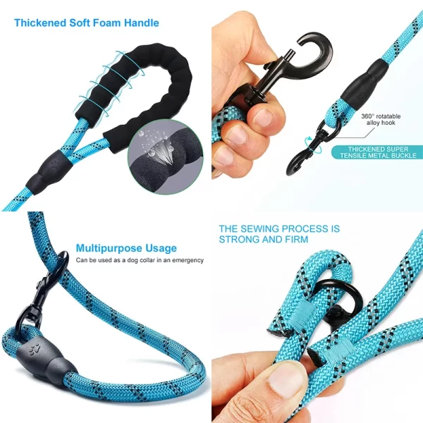 Strong Nylon Dog Leash Labrador French bulldog Harness Leashes  Reflective Leash Training Safety Dog Leashes Ropes 150/200/300cm - Image 4
