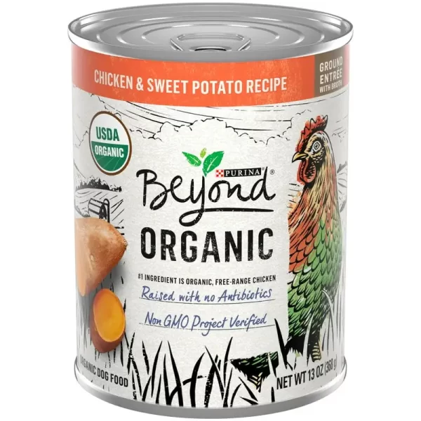Organic Wet Dog Food Chicken Sweet Potato, 13 oz Cans (12 Pack)