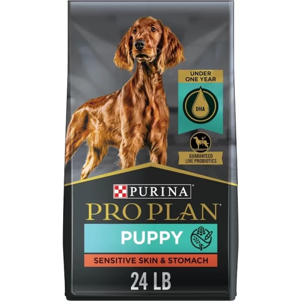 Sensitive Skin and Stomach Puppy Food with Probiotics, Salmon & Rice Formula - 24 lb. Bag