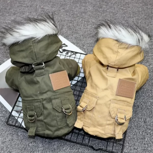 Dog Clothes Winter Puppy Pet Dog Coat Jacket For Small Medium Dogs Thicken Warm Hoodie Jacket - Image 2