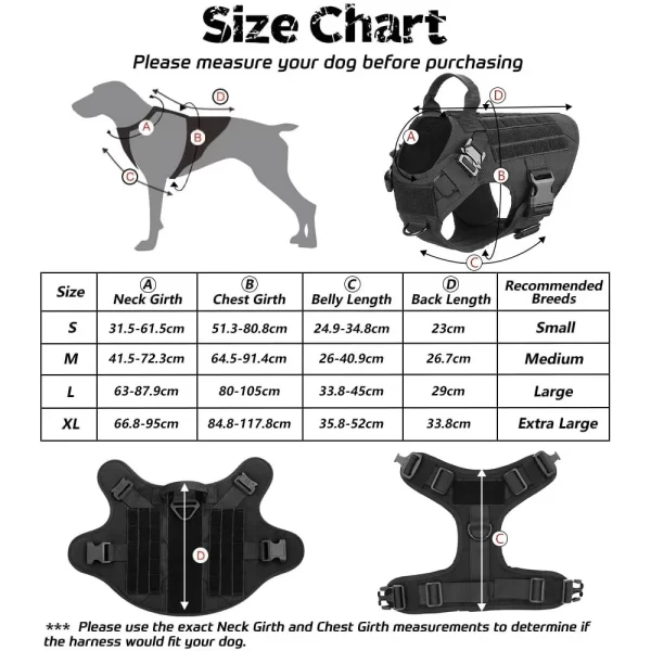 Tactical Dog Harness for Military K9 German Shepherd & Large Dogs - Image 2