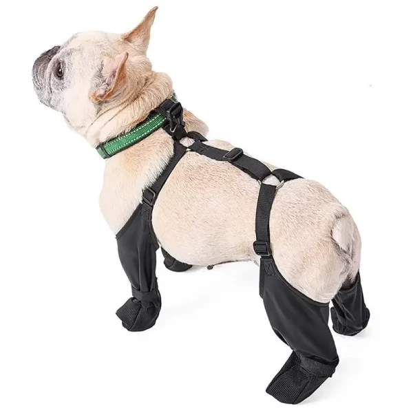 Dog Boots with Suspenders Waterproof Dog Shoes Paw Protectors Adjustable Pet Clothing Booties for Dog Winter Outdoor supplies - Image 4