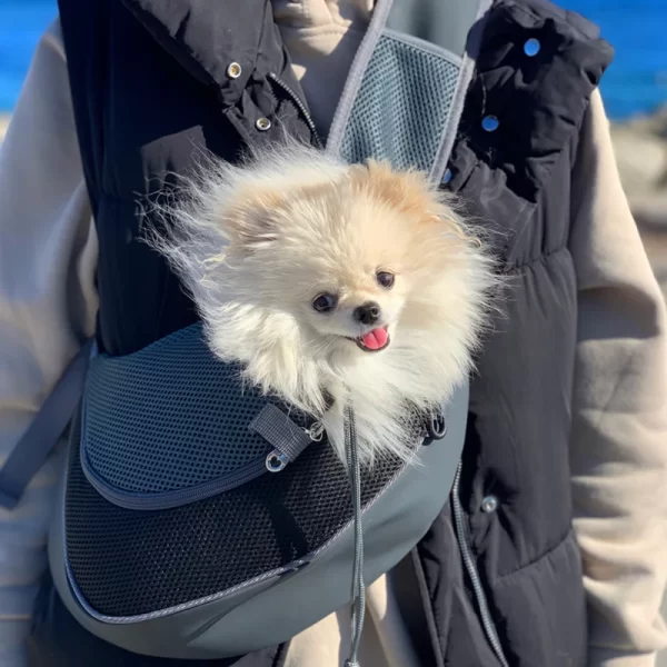 Pet Puppy Carrier S/L Outdoor Travel Dog Shoulder Bag Mesh Oxford Single Comfort Sling Handbag Tote Pouch - Image 2