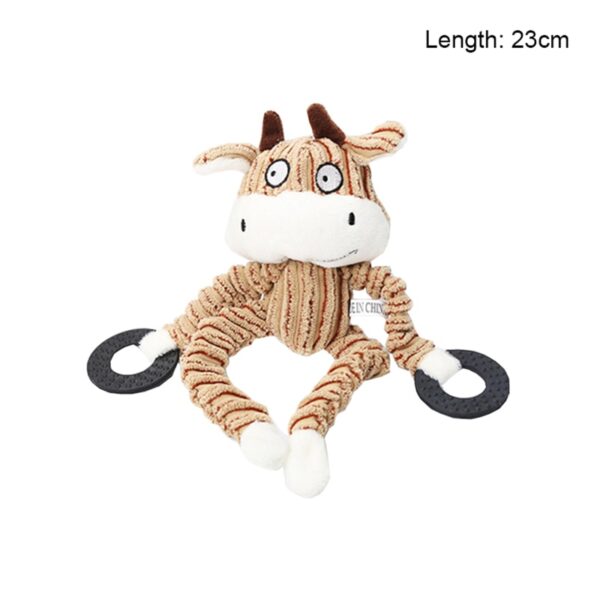 Fun Pet Toy Donkey Shape Corduroy Chew Toy For Dogs - Image 7