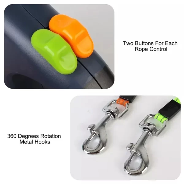 Dual Reflective Retractable 360° Zero Tangle Dog Leash - Image 6