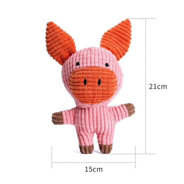 Fun Pet Toy Donkey Shape Corduroy Chew Toy For Dogs - Image 14